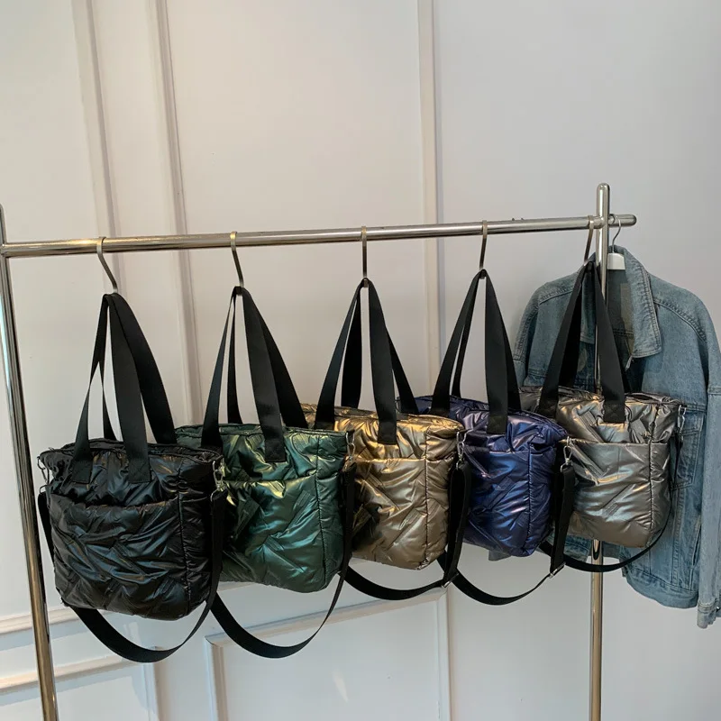 2023 New Fashion Women's Bag Space Cotton Shoulder Bags Large Capacity Casual Tote Bags High Quality Women Purse And Handbags