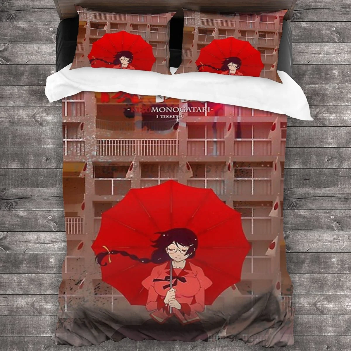 

Kizumonogatari-Tekketsu-комплект постельного белья, пододеяльник, наволочки, одеяло, Комплект постельного белья