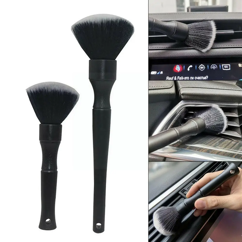 

Car Detailing Brush Ultra-soft Detailing Brush Car Brush Dashboard Auto Synthetic Bristle Interior Detail Brush With Duster T6i4