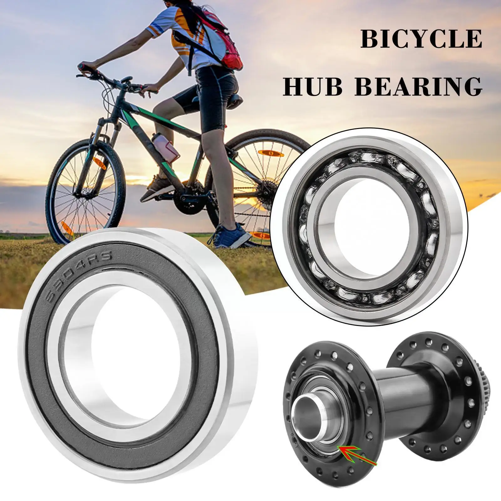 

Горный велосипед, задняя Скоба горного велосипеда, 1 шт., стальной подшипник 6904rs для велосипедных запчастей, аксессуары S6t9