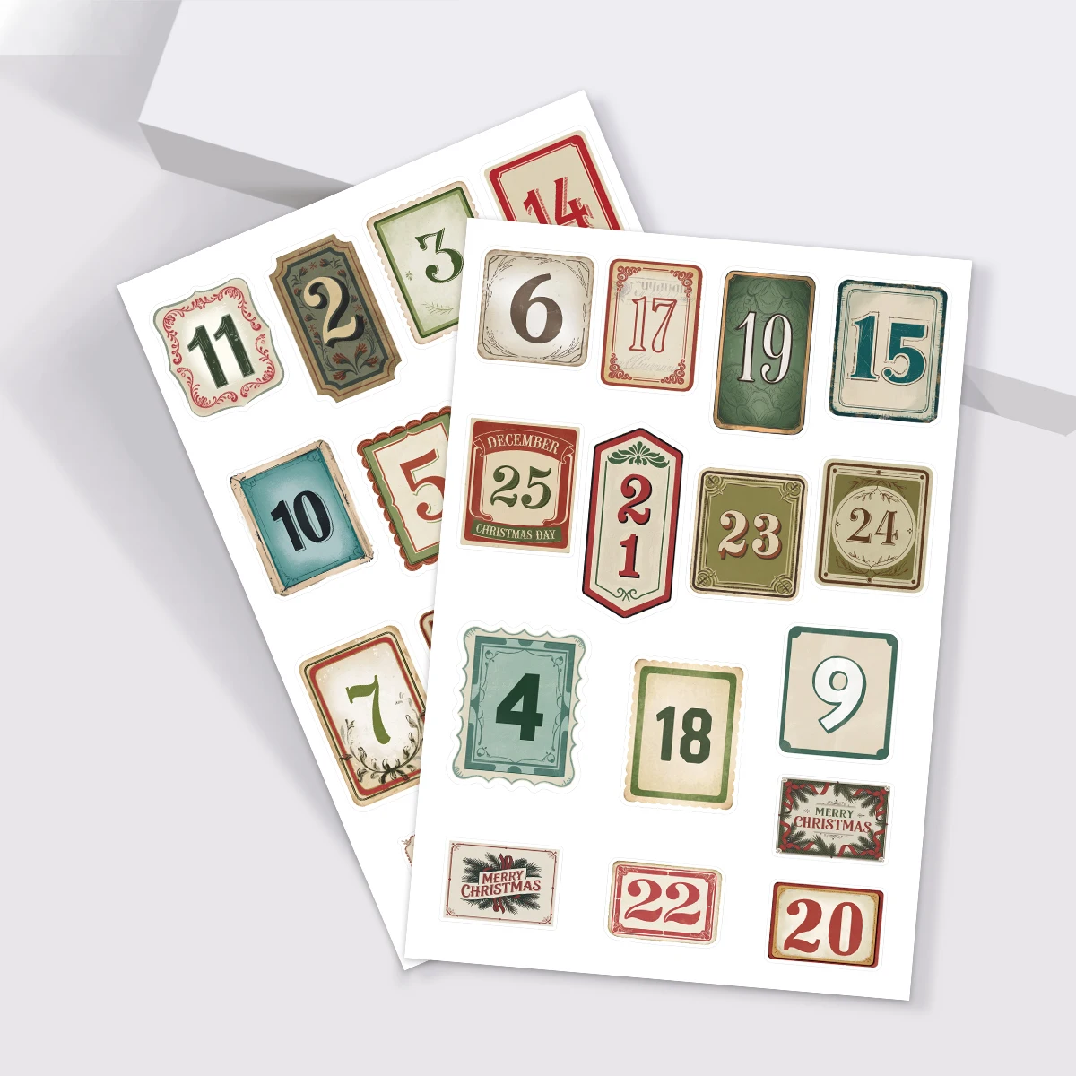 

Винтажные рождественские наклейки для скрапбукинга