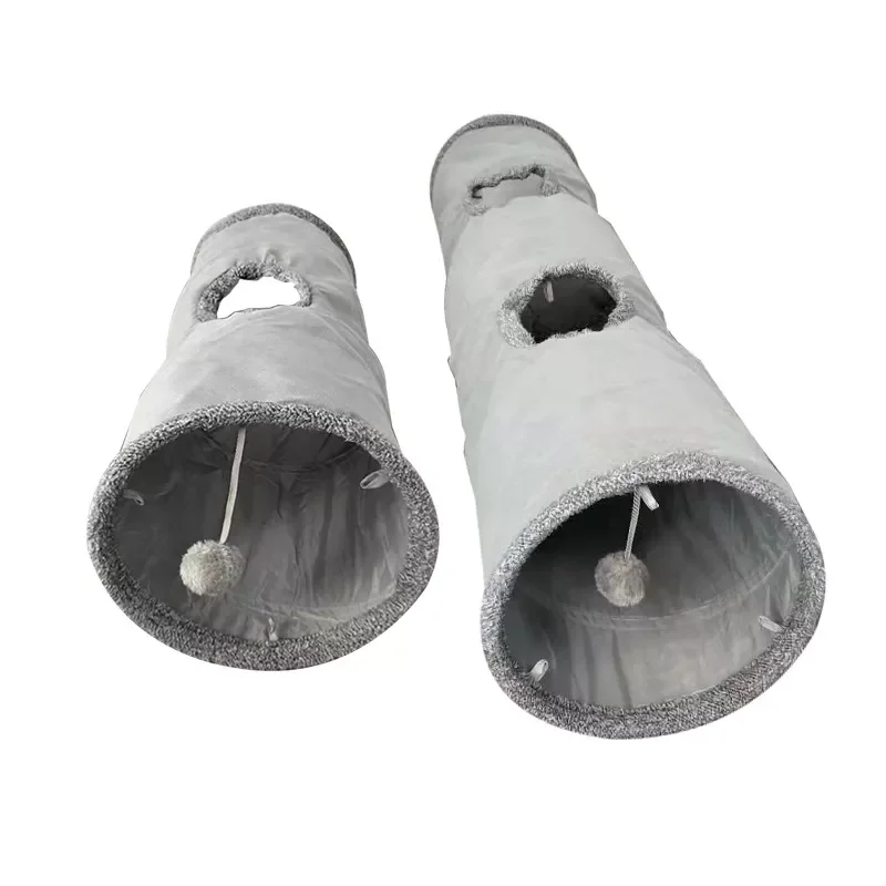 

Забавные замшевые кошачьи туннели, игрушки для домашних животных, игра-головоломка, игры с шариками, гофрированные котята, кошки, собаки, ще...