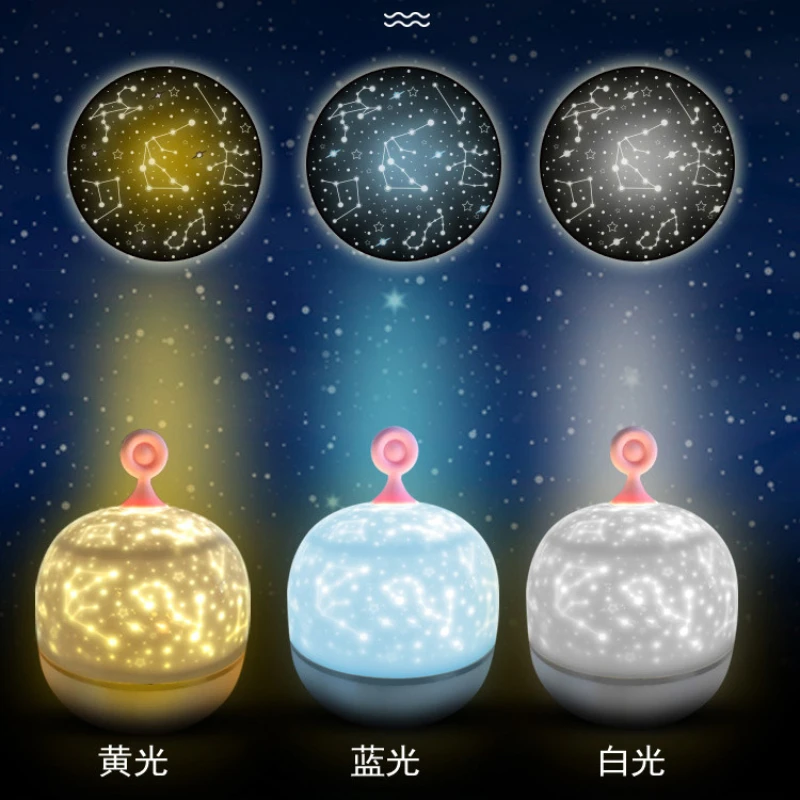 Проекционная Светодиодная лампа звездное небо вращающийся ночсветильник