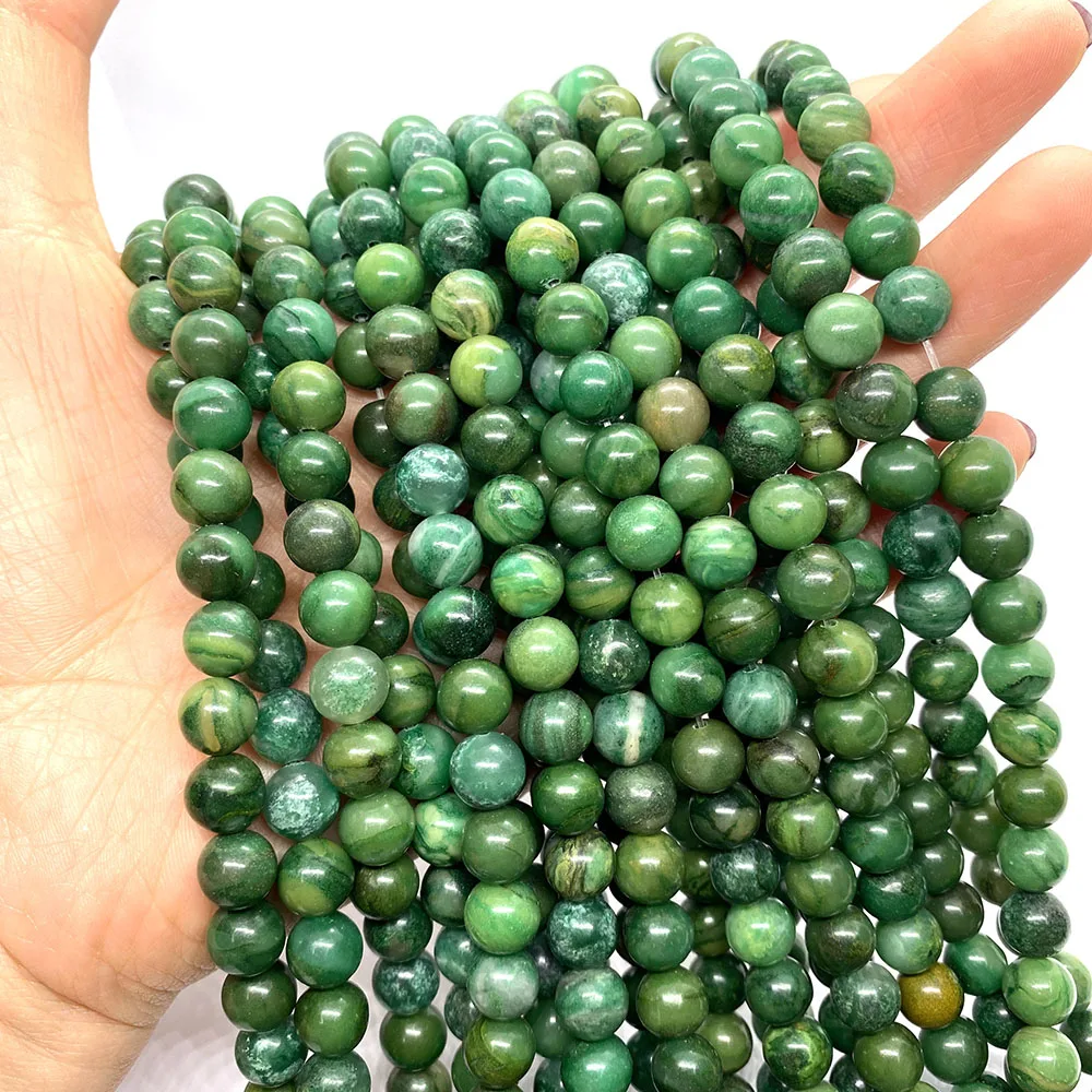 

Exquisite Natural Stone Green African Loose Beads 6-12mm For DIY Gift Making Charm Jewelry Necklace Earrings Bracelet Accessorie