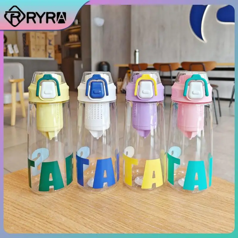 Summer Separates Tea And Water Drink Cup Bounce Cover Plastic Cup Student Tea Maker Drinkware Creative Sealed And Leak-proof