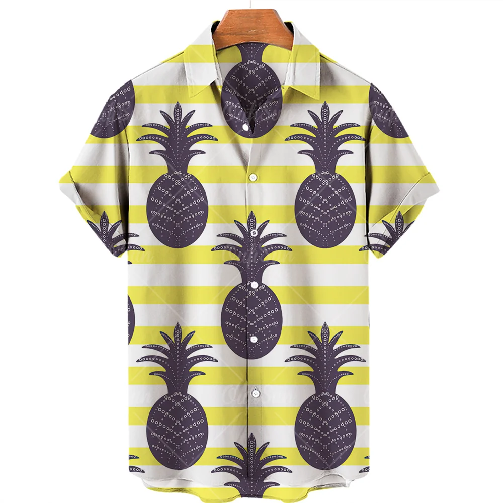 Мужская Летняя Повседневная универсальная рубашка с коротким рукавом и