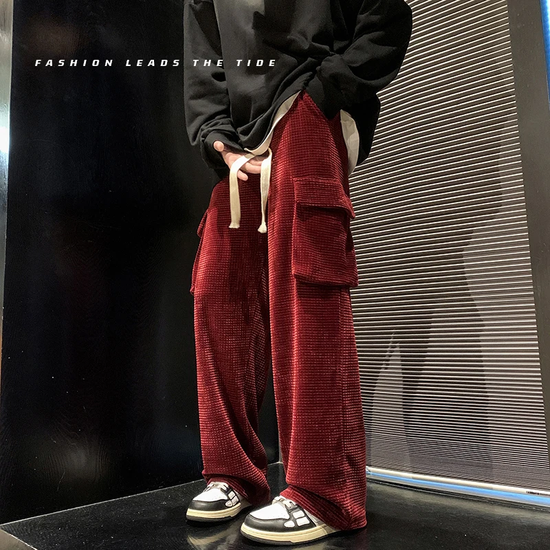 

RUIHUO Solid Heavyweight Pants Men Sweatpants Korean Streetwear Sweat Pants For Men Chinese Size 3XL 2022 Autumn New Arrivals