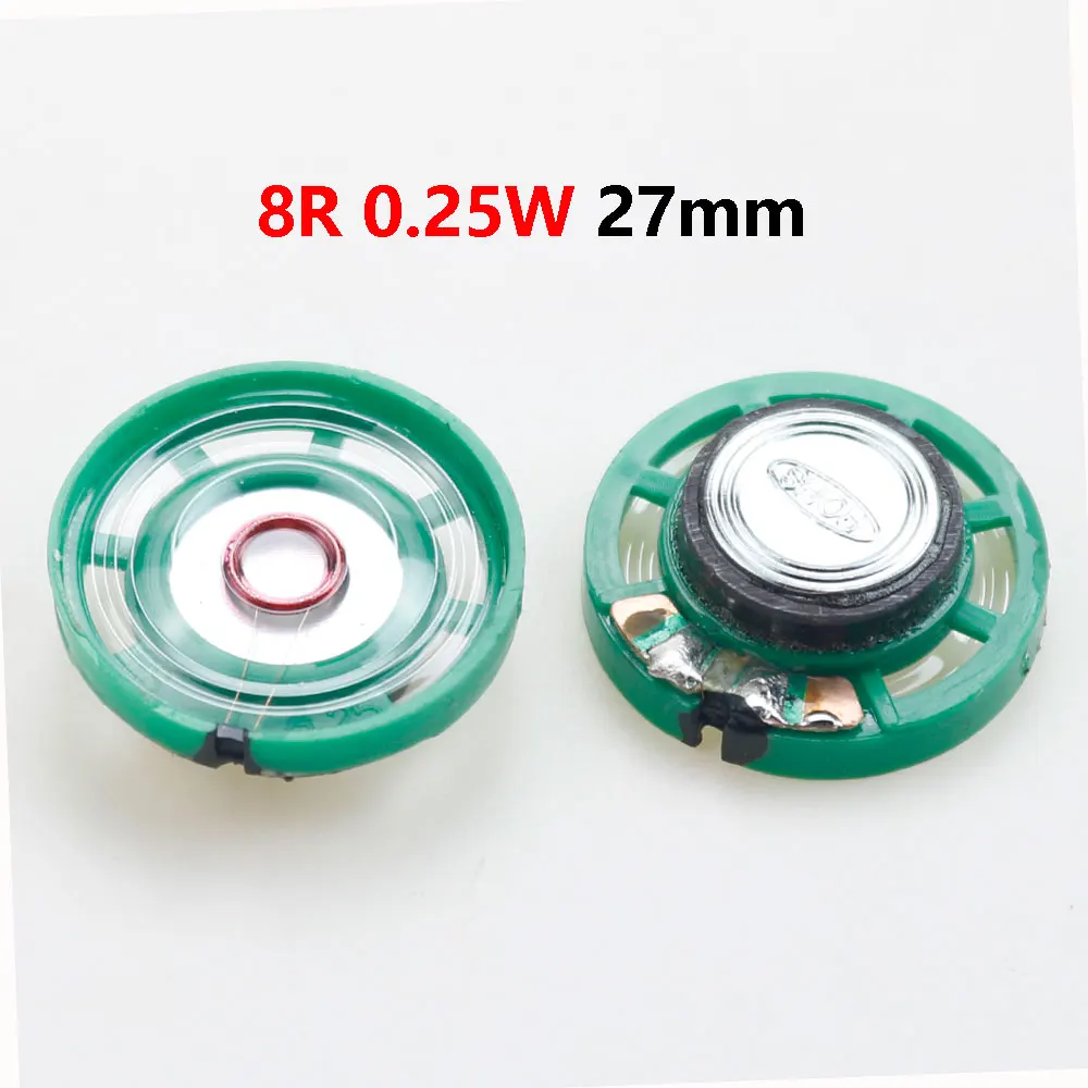 

2 шт. Зеленый круглый 8 16 32 Ом 0,25 Вт 0,25 Вт 0,5 Вт 8R 16R 32R Рупор дверного звонка Игрушечный автомобильный динамик 20 21 23 27 29 мм Замена громкоговорителя