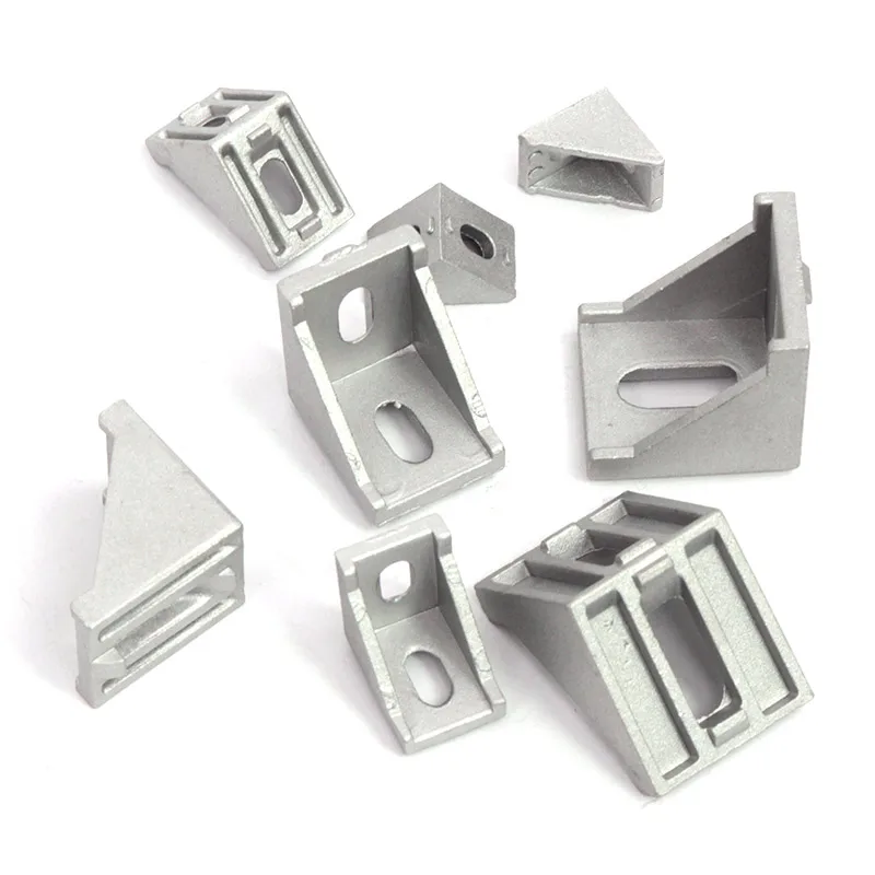 Perfil de aluminio de 10 piezas, soporte de esquina, pieza CNC, 2020, 2028, 3030, 3060, 4040, 4080, 20, 30, 40, 45