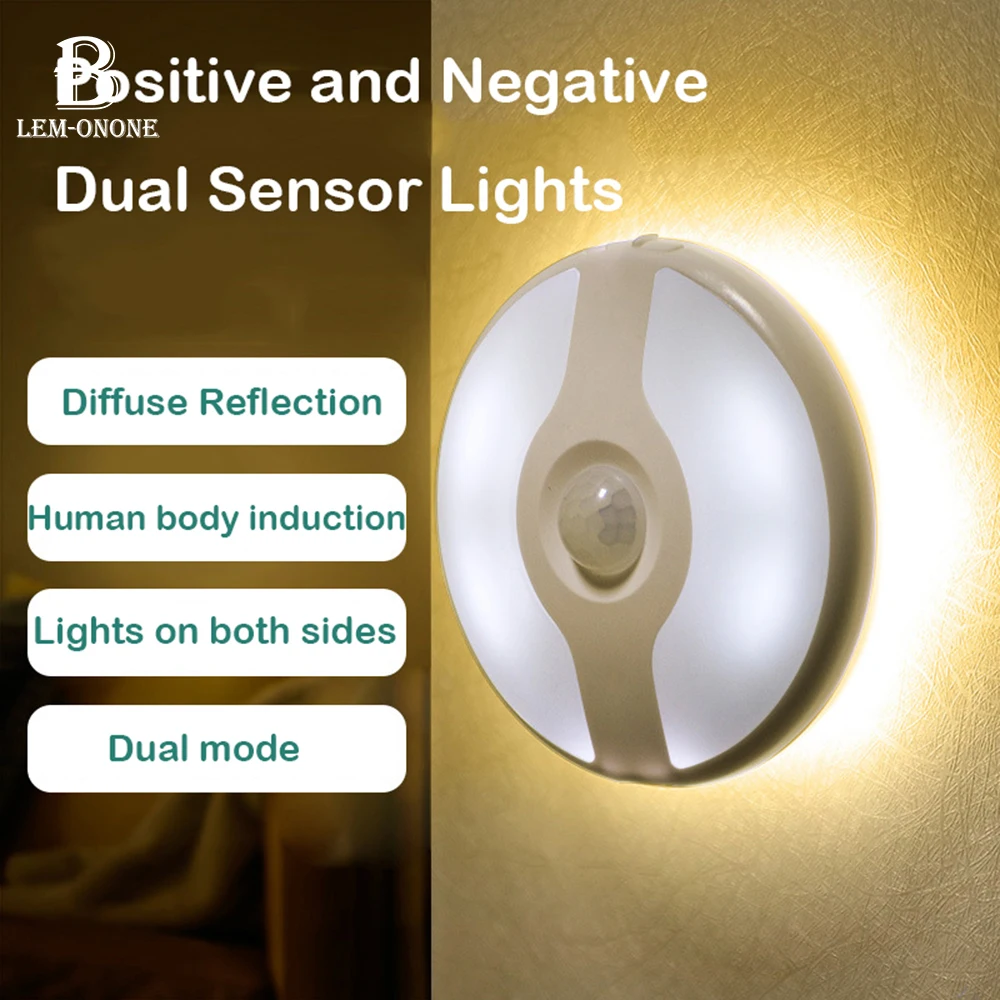 

Фонарь настенный магнитный с датчиком движения, индукционный прикроватный светильник для домашнего декора
