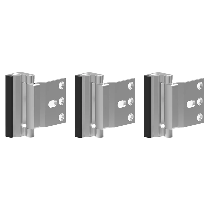 

3Pcs Upgraded Security Defender Home Door Reinforcement Lock Withstand 800 Lbs - Silver