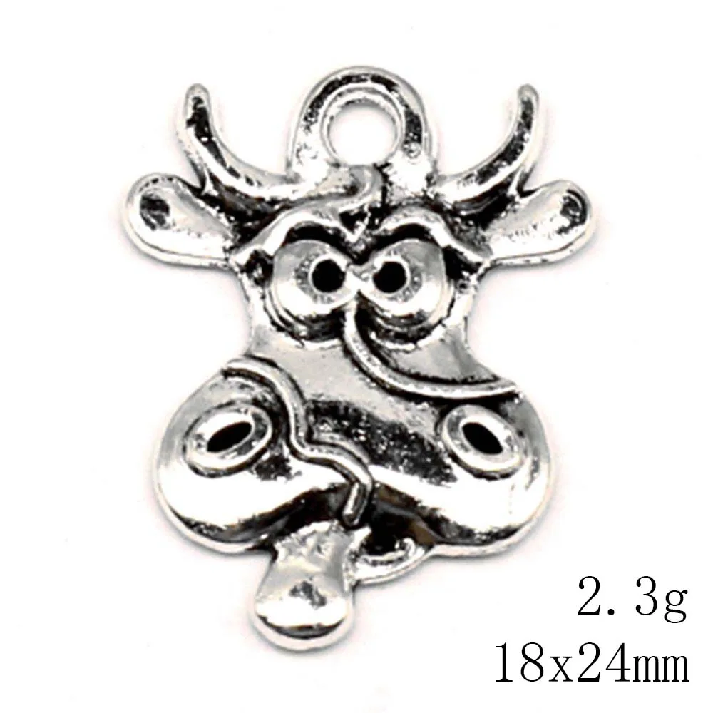 5 шт. подвески в виде молочных коров 18 х24 мм