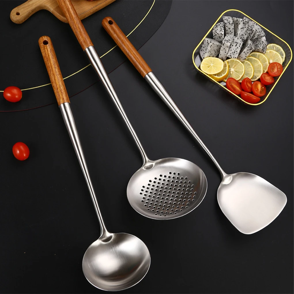 

Кухонный инструмент для приготовления пищи, деревянная ручка для бара, отеля, кафе, посуда для жарки и кипячения, подвесная многоразовая кухонная утварь, аксессуары, лопатка