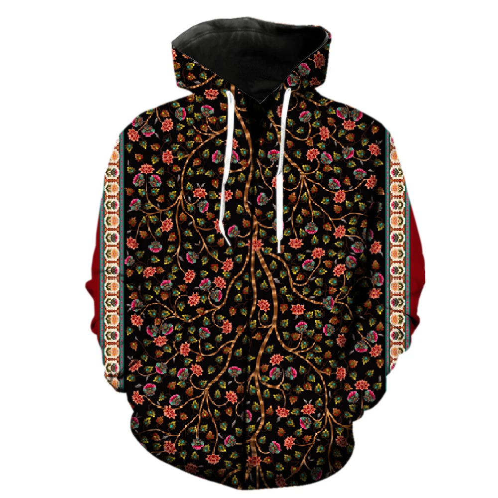 

Persian Style Pattern Men's Zipper Hoodie Spring With Hood Jackets Tops Teens Oversized Cool Casual Unisex 3D Printed Streetwear