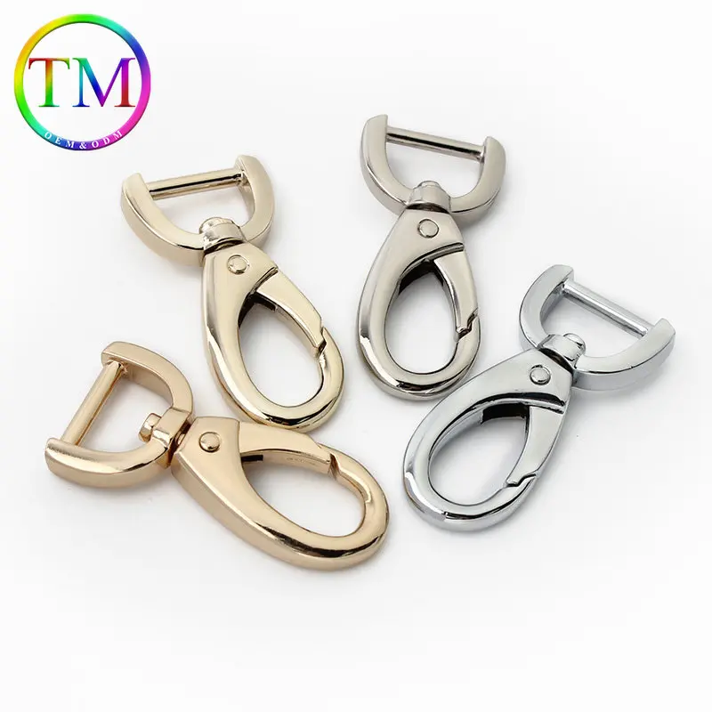 10-50Pcs 13/16/19mm Metal D Ring Trigger Snap Hook Bag Dog Chain Connector Webbing Lobster Clasps Diy Accessories