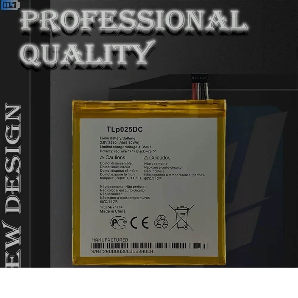 Сменный аккумулятор TLp025DC 2580 мАч для Alcatel Pixi 4 6 0 OT 9001A 9001X 9001D 8050D OT-8050 аккумуляторы