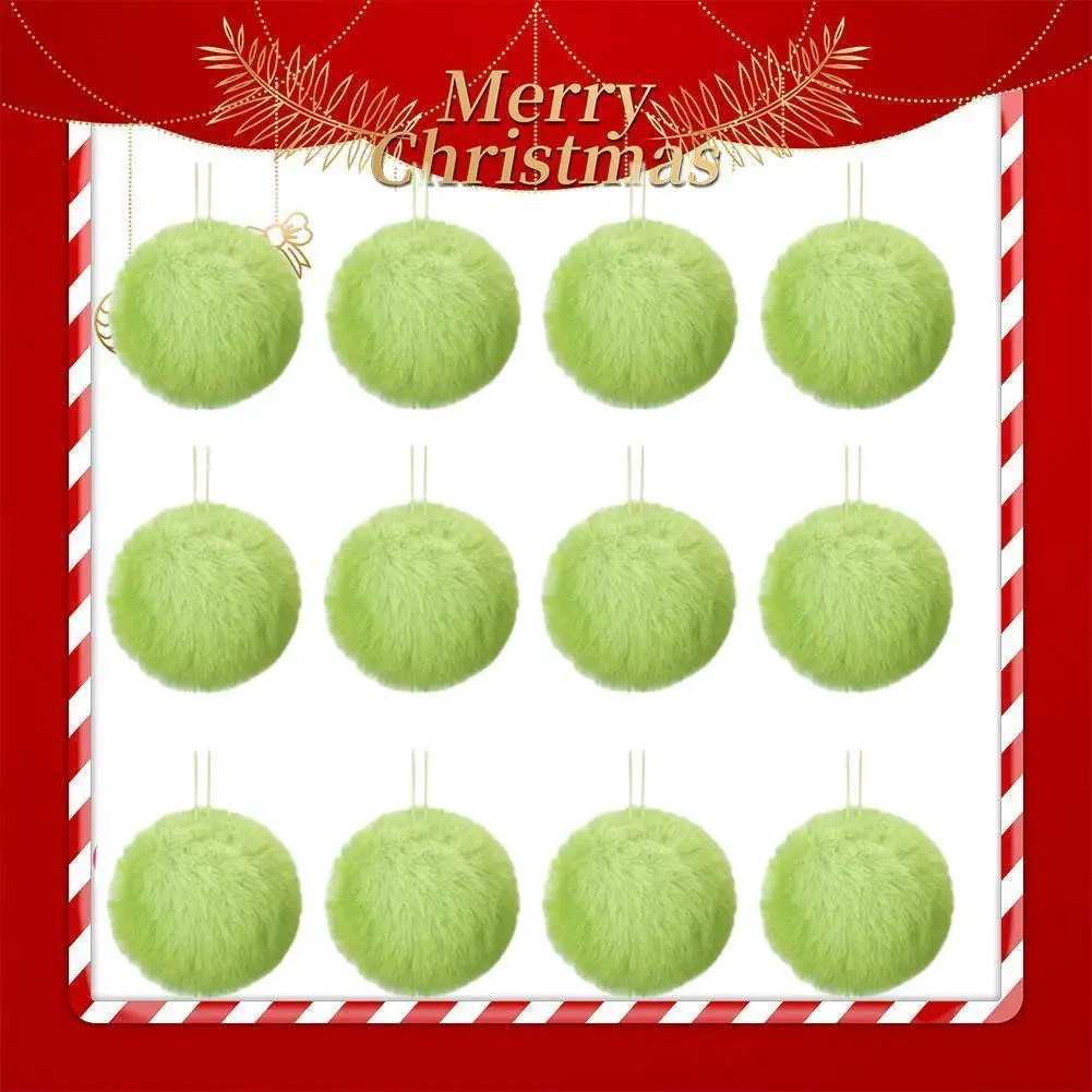 12 шт. елочные украшения бархатные шары небьющиеся рождественские набор