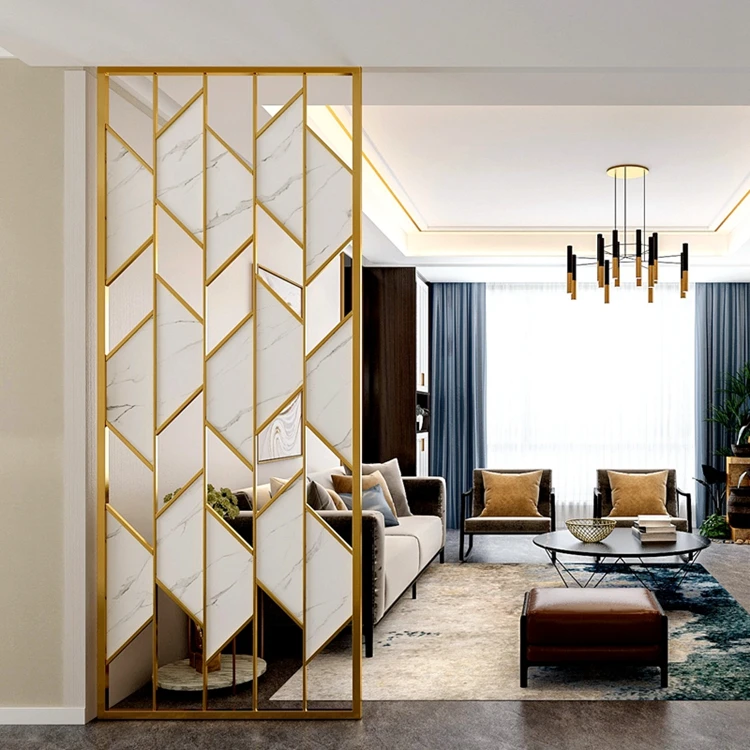 

Partition Screen Red Partition Stainless Steel Metal Decoration Simple Post-Modern Light Luxury Living Room Blocking Hallway