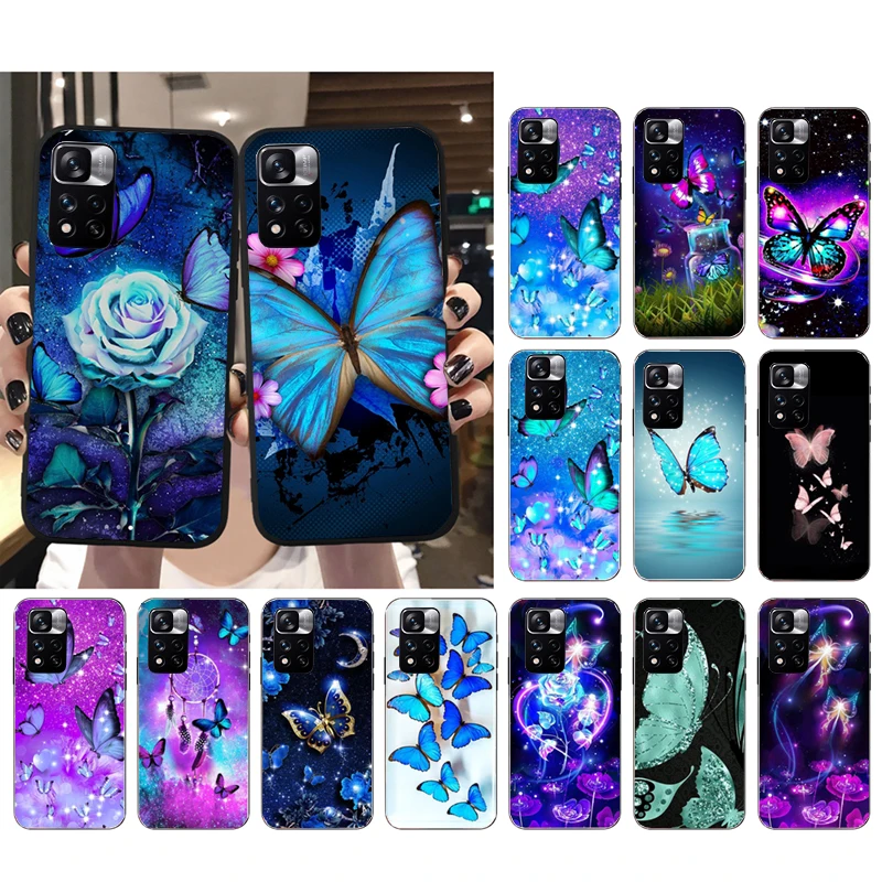 

Phone Case For Xiaomi Redmi Note 11 11S 11T Pro 10 9Pro Note9S 10S Redmi 10 9 10C 9C 9A 9T butterfly Case