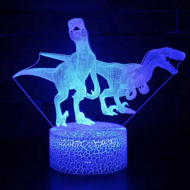 Тираннозавр Рекс Usb Led Light Новинка Luminaria 3d Powerbank Лампа Детская Комната Светодиодный