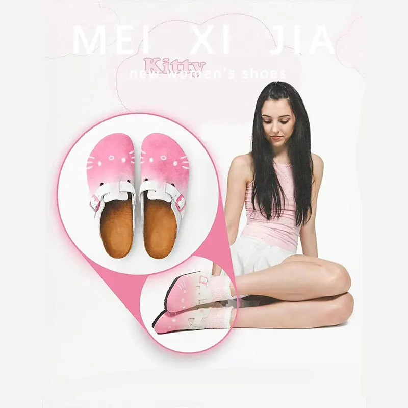 Женские полутапочки из овчины на толстой подошве увеличивающие рост с чехлом