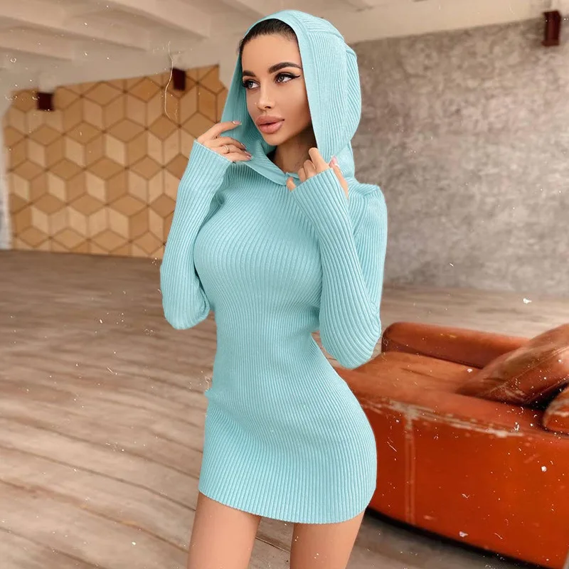 

Bodycon dress for women Square Neck Black Dress Women Elegant Cotton Fashion Side Split Dress Mini Ladies Basic