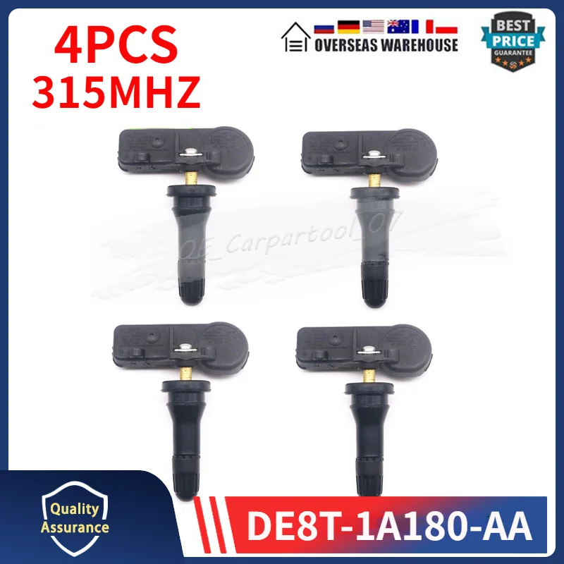 Флэш-датчик давления в шинах 9L3Z1A189A, TPMS 315 МГц, 4 шт., для Ford Edge Escape Fusion Mustang Transit 9L3T-1A180-BB