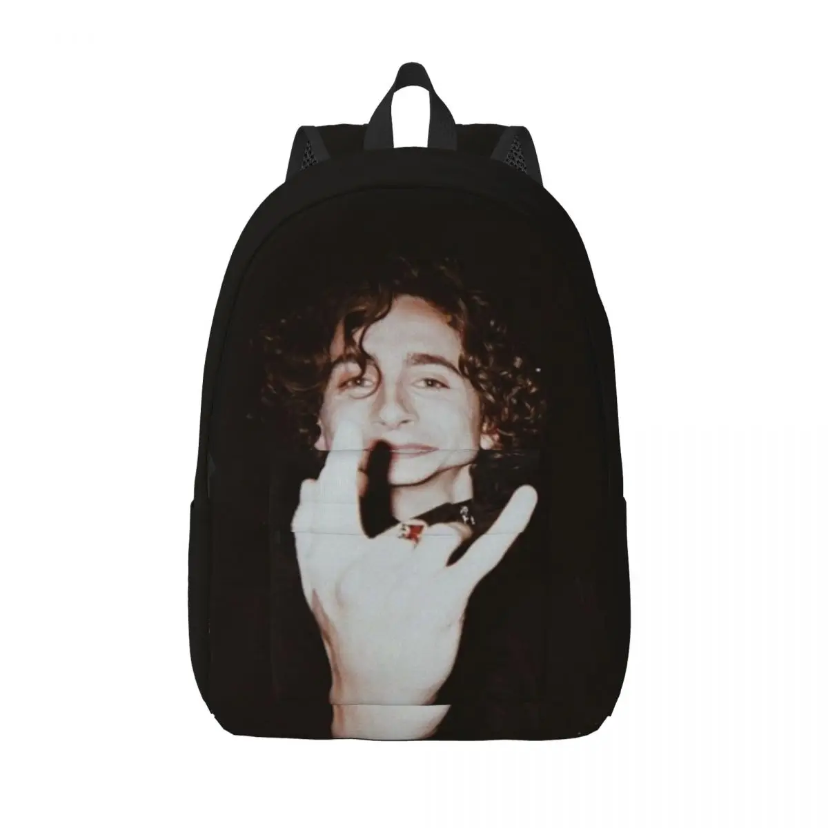 

Timothee Chalamet Canvas Backpack for Men Women Water Resistant College School Bag Print Bookbags