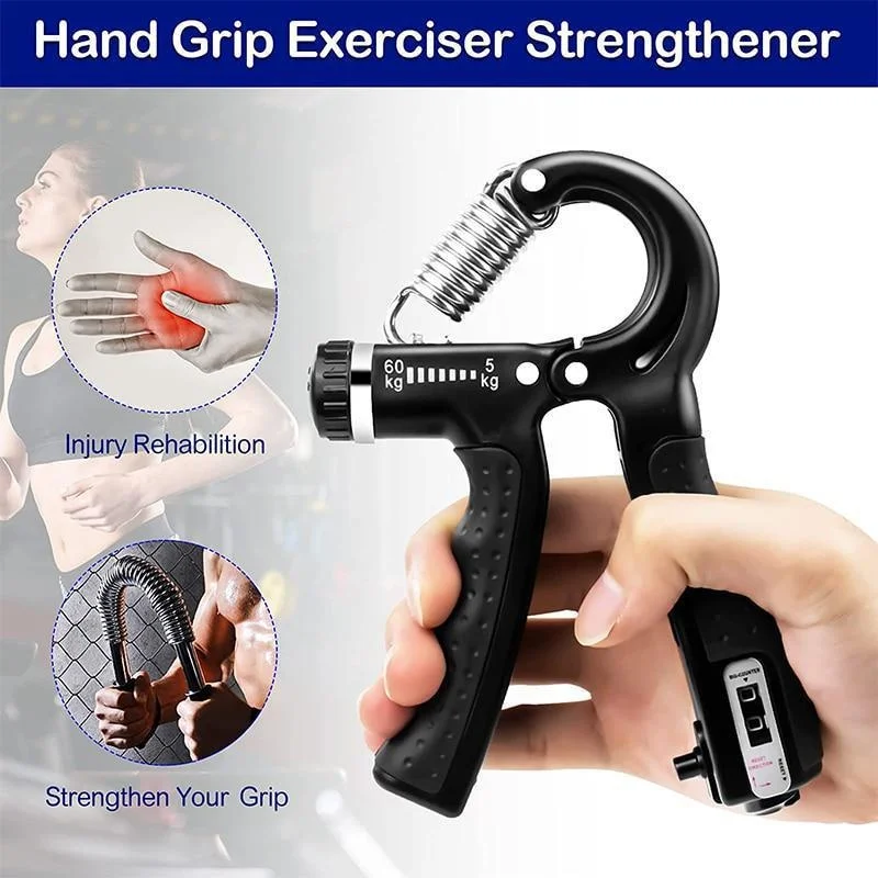 

Hand Grip Strengthener Adjustable Resistance Men and Women Finger Massager Expander Workout Strength Muscle Wrist Gym Equipment