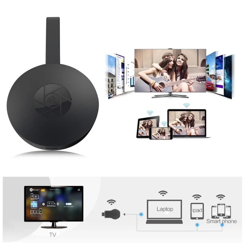 

WiFi HDMI-Compatible TV Stick Smart TV Adapter Dongle HD 1080PVideo Receiver Anycast Displayer Airplay Miracast Chromecast