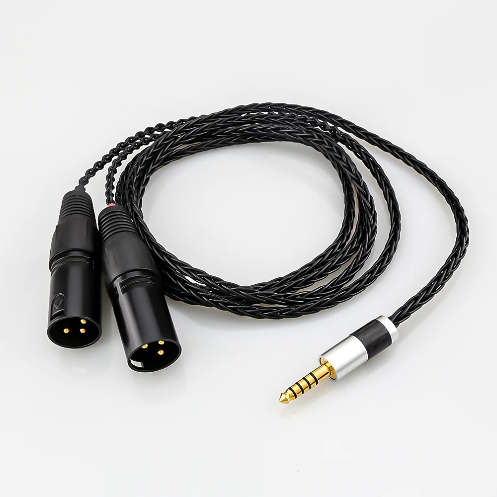 

Audiocrast High Quality 8 Cores Silver Plated 4.4mm Balanced Male to Dual 2x 3pin XLR Balanced Male Audio Adapter Cable