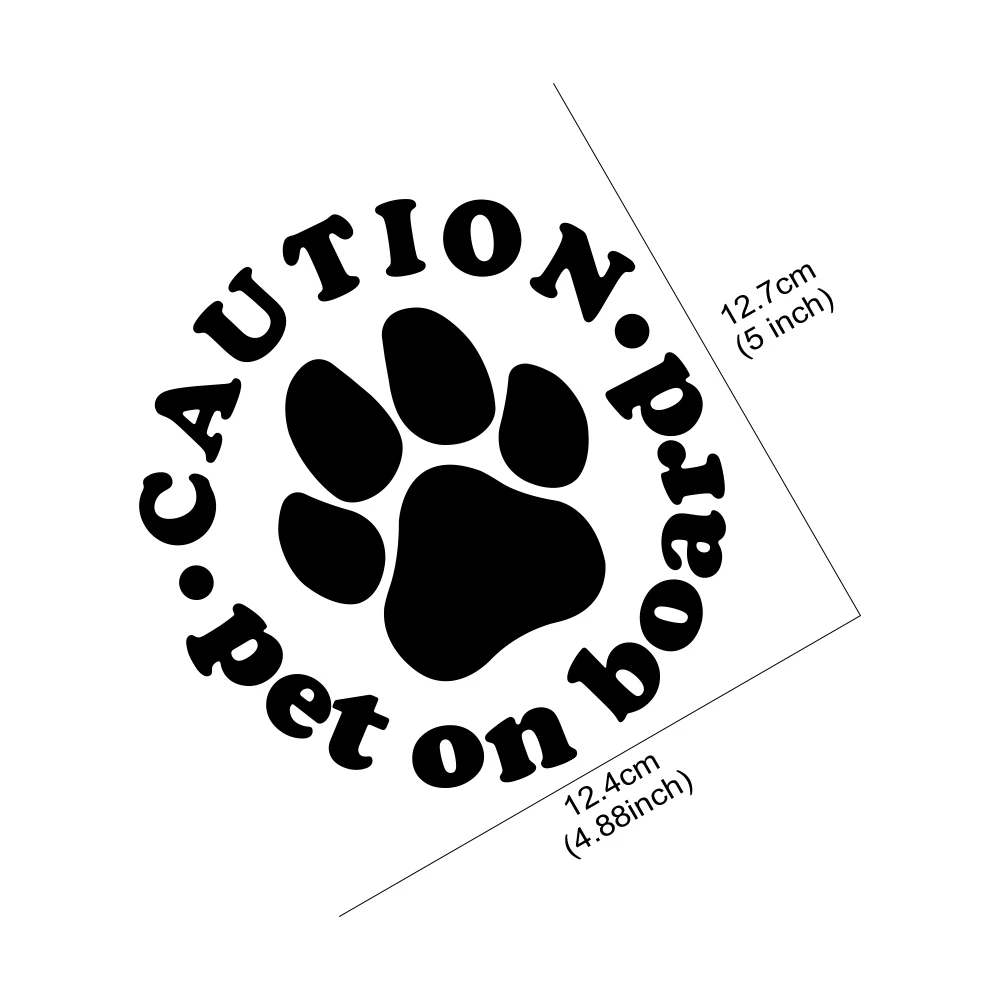 Фото CAUTION PET ON BOARD Автомобильная наклейка Животные Собаки DIY Виниловые наклейки для автомобиля Мотоцикл Бампер Кузов Заднее окно Декоративные 12,7X12,4 СМ №5