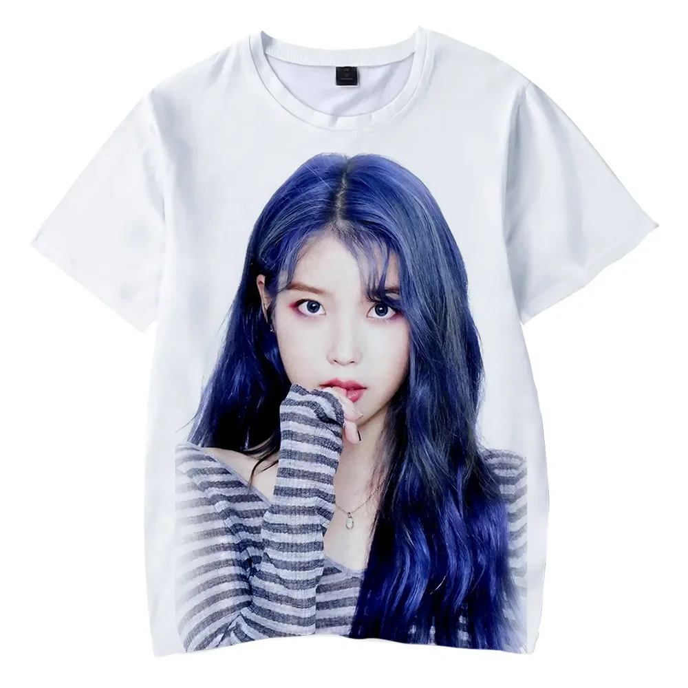 

Kpop Singer IU 3D Print T-shirt O-Neck Men/women T-shirt Summer Short Sleeve Casual Harajuku Streetshirt Unisex Lee Ji Eun Tops