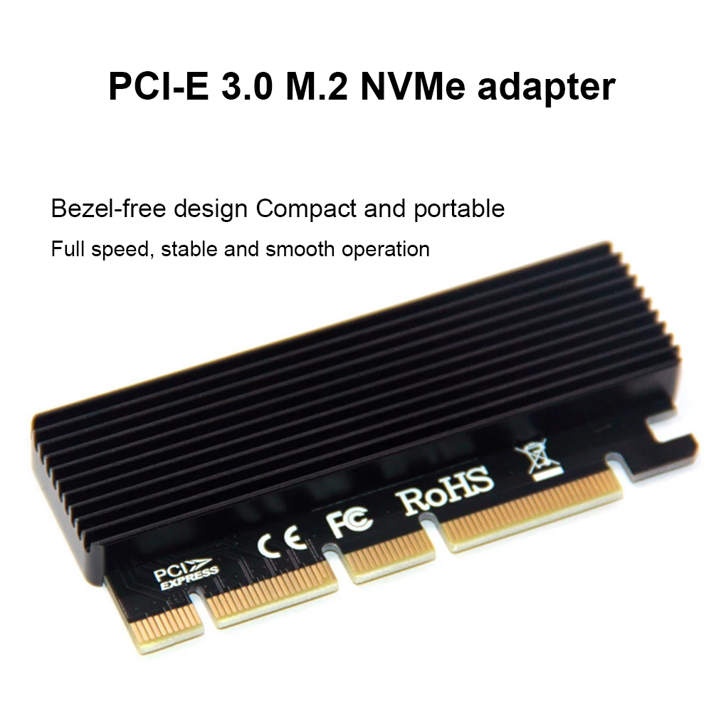 

Адаптер PCI-E 16X-NVME со светодиодной подсветкой, высокоскоростной адаптер M.2-PCIE3.0 с индикатором для путешествий, сменный компьютер, ноутбук