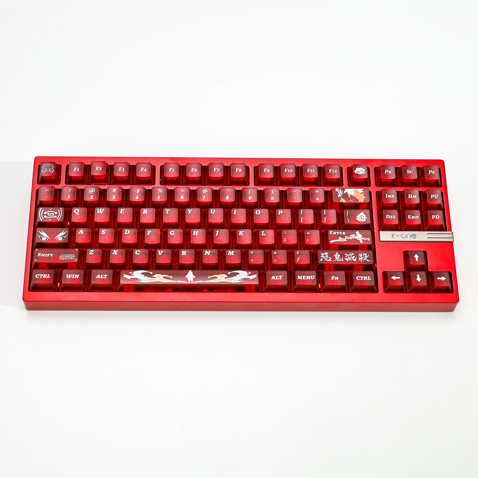 Фото KBDiy Cherry Profile Froyo Keycap Пользовательские красные полупрозрачные колпачки для механической клавиатуры 137 колпачков для клавиш Материал ПК УФ-принт aula F87 F108 F99 Pro ACE60 ACE68 RAINY75 AK74 gx87 crush80 r №1