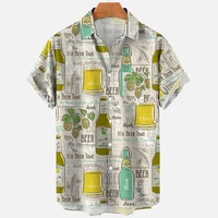2022 hawaiian style loose breathable retro fashion 3d mens hawaiian shirt casual shirts mens shirt fashion loose short sleeve