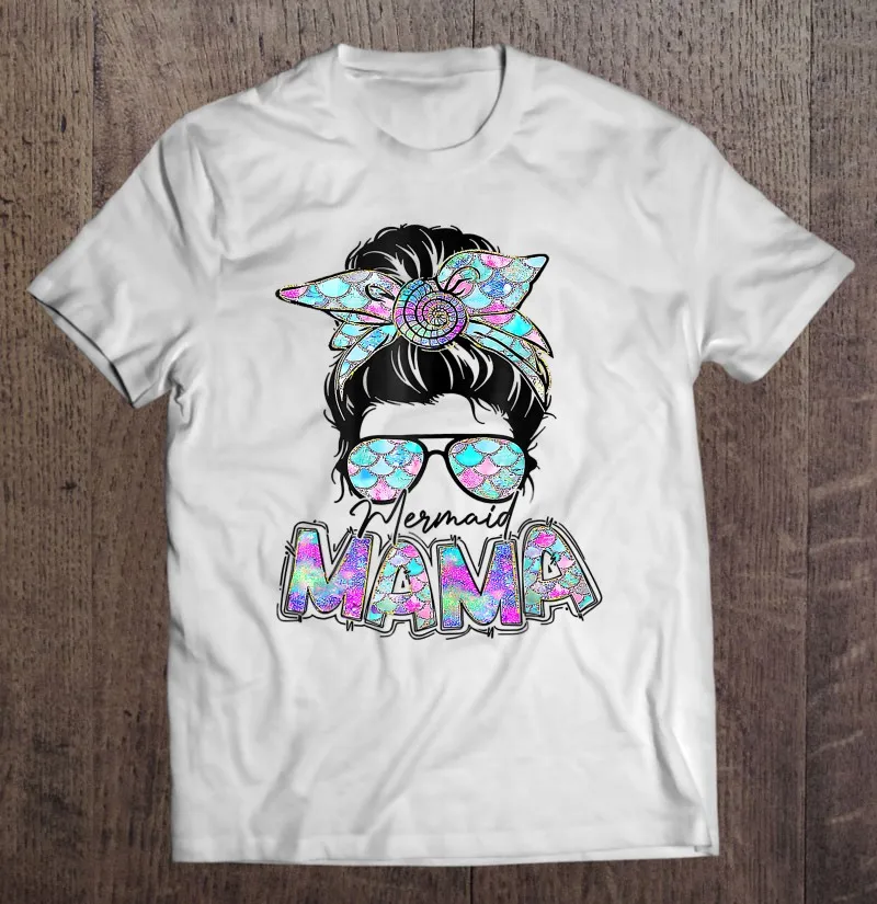 

Очки для волос Русалка мама пучок волос очки на День Матери футболка оверсайз женская футболка рубашка футболки мужские Аниме гранж