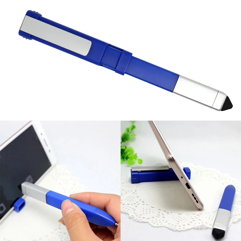 

Portable Multifunctional Ballpoint Pen Phone Holder ABS School Student Pen-shaped Phone Stand With Screwdriver Set Mini Pen Rack