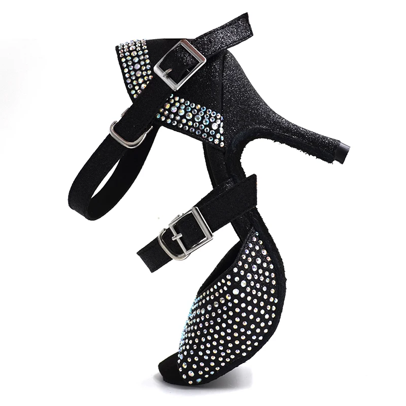 Туфли женские атласные на высоком каблуке обувь для латинских танцев сальса