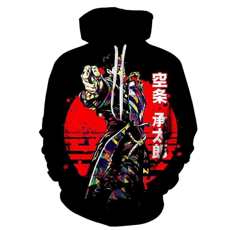 

y2k Men's sweatshirt Japanese anime Manga costume JOJO's Amazing Adventures 3D printed hoodie Male Female Cosplay sweatshirt hou