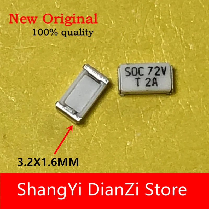 (10-500 шт./лот) 100% новый SOC белый керамический предохранитель SOC 63 В T1A T1.6A T2A T2.5A T3.15A 1206 РАЗМЕР: 3,2X1,6 мм