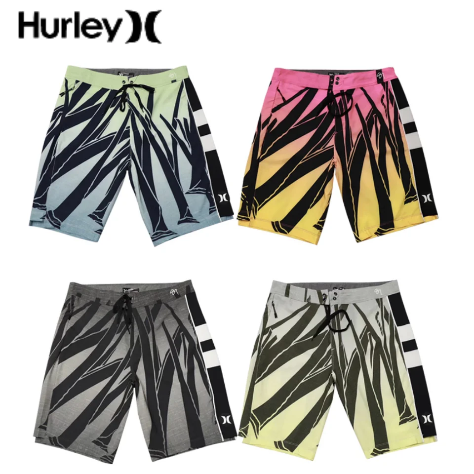

Шорты Hurley мужские пляжные, эластичные свободные быстросохнущие, для серфинга, горячая весна, пять точек, повседневные, спортивные штаны