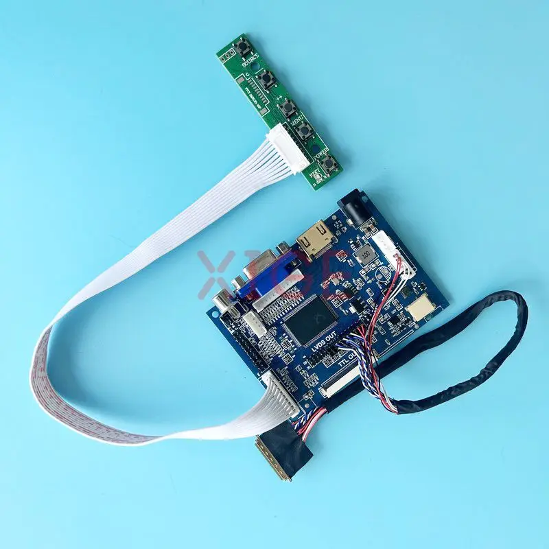

For CLAA101WA01A CLAA101WB03 Controller Driver Board 40-Pin LVDS DIY Modify Kit HDMI-Compatible 2AV VGA 1366*768 LCD Panel 10.1"