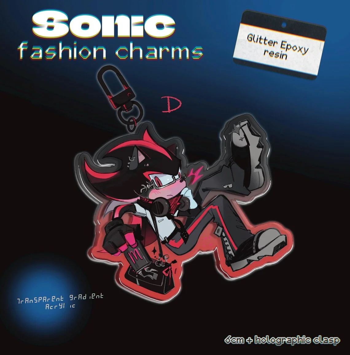 Фото Акриловый кулон Sonic Fashion, коллекция для фанатов аниме №5