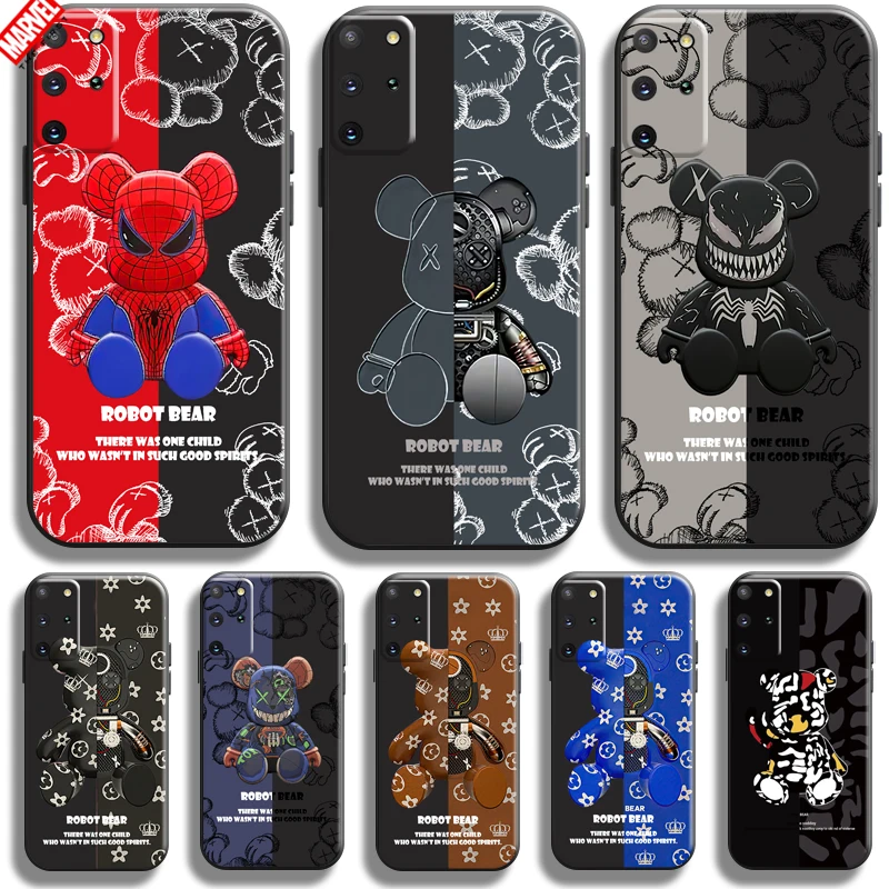 

Fashion Luxury Bear Phone Case For Samsung Galaxy S22 S21 S20 S10 10E S9 S8 Plus S22 S21 S20 Ultra FE 5G Coque Funda Back