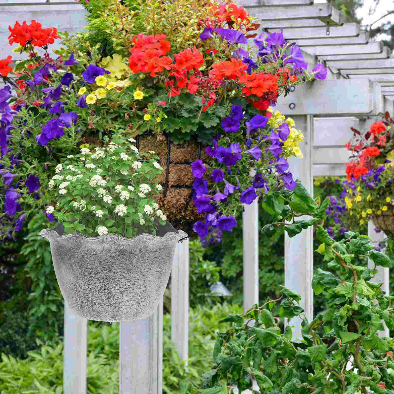 

Wall Hanging Flower Pot Pots Plants Outdoor Mounted Planters Indoor Plastic Vintage Holders Flowerpot