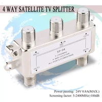 20224 way satelliteantennacable tv splitter distributor 5 2400mhz f type sp 04 wholesale dropshipping splitter home tv equipm