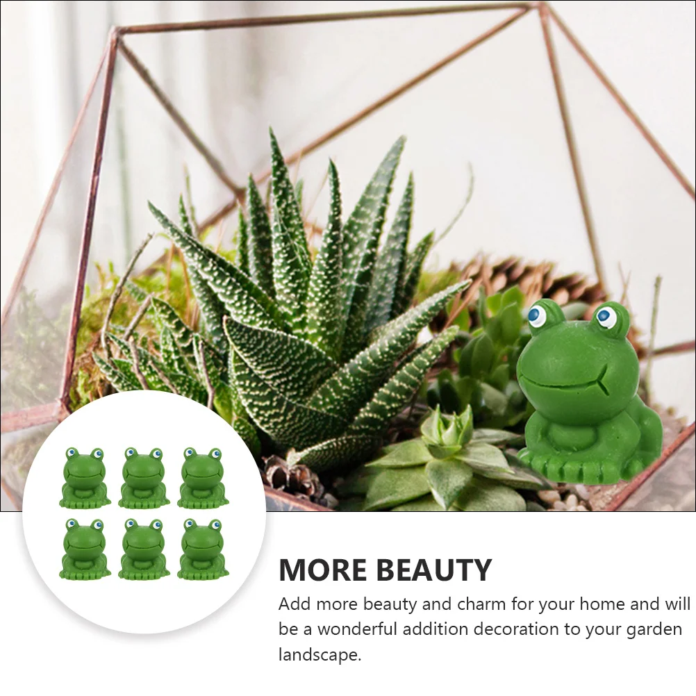 6 шт. горшки для растений лягушки ландшафтный дизайн украшения миниатюрные