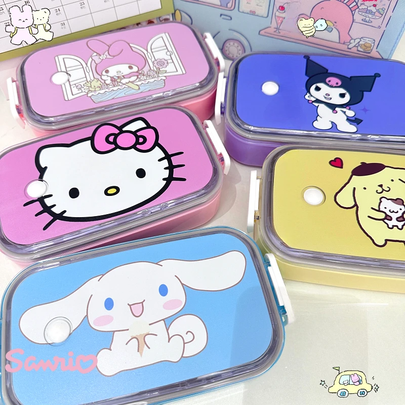 

Kawaii Sanrio Hello Kitty Cinnamoroll Children Lunchbox Cartoon My Melody Kuromi Student 304 Stainless Steel Insulated Lunch Box