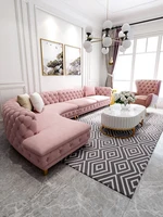 sofa light luxury italian special shaped living room pull buckle modern cloth technology european furniture combination set